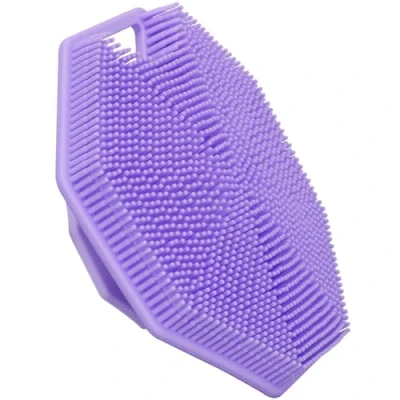 Imagen de Alyvisun Cepillo Corporal de Silicona con Gancho y Ventosa, Baño [Exfolia Masajea Suavemente], Ducha Silicona, Perfecto para Todo Tipo Piel (Morado)