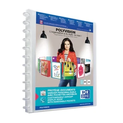 Imagen de Carpeta fundas intercambiables Oxford. A4+. Contiene 20 fundas. Color transparente