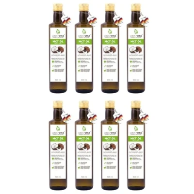Imagen de GreatVita MCT aceite a base de coco, 4 litros, ácidos grasos C8 y C10, calidad premium, 70% ácido caprílico 30% cáprico