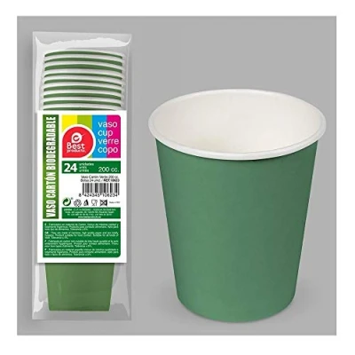Imagen de Genérico Best Products 24 gobelets de cartón orgánico 20CL verde