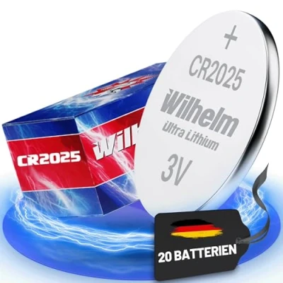 Imagen de 20 Pilas de botón CR2025 la Marca Wilhelm