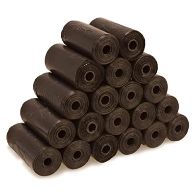 Imagen de Arquivet Bolsas de recambio para excrementos perro, Negras, 20 Rollos x 15 Bbolsas