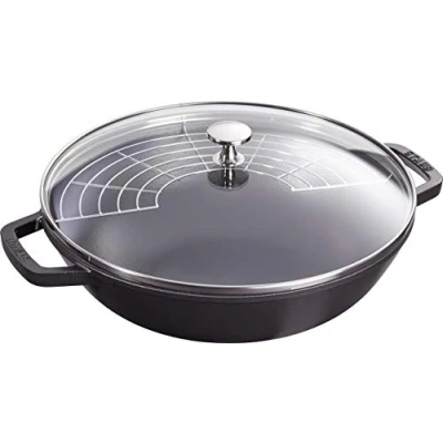 Imagen de Staub Wok Black ø 30 cm / 4.4 Liter enamelled non stick coating