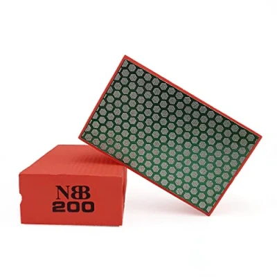 Imagen de NBB Almohadilla diamantada para lijar y pulir a Mano con Diamante galvanizado Piedra, mármol, Granito, cerámica, azulejo, Vidrio, de Esponja Flexible, Forma Hexagonal (1, 200#H)