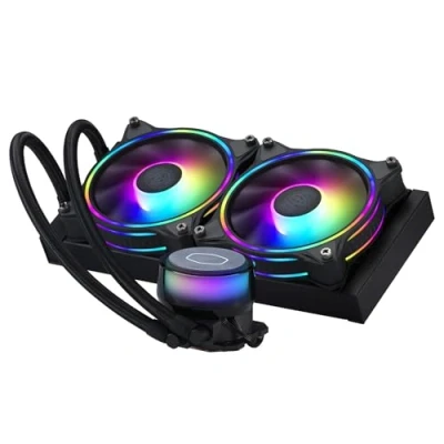 Imagen de Cooler Master MasterLiquid ML240 Illusion Refrigeración Líquida AIO para CPU Bomba 3ª Generación, 2 Ventiladores ARGB Halo 120mm, Radiador 240mm Compatible AMD &amp; Intel, Ordenador de escritorio