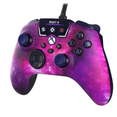 Imagen de Turtle Beach React R Nebula Controlador de Juegos con Cable, Controles Audio, Botones Mapeables y Empuñaduras Texturizadas para Xbox Series XS, One PC [Con Licencia Oficial Xbox]