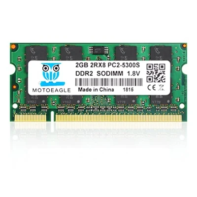 Imagen de 2GB DDR2 667MHz PC2 5300 5300S SODIMM 200 Pin 1,8V CL5 Non ECC Unbuffered Notebook Memoria