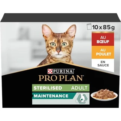 Imagen de Purina Comida para Gato Pro Plan Sterilised Pollo Ternera 10 x 85 g