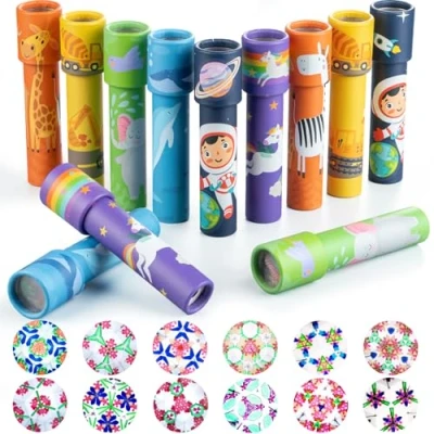 Imagen de iKeelo 12Pz Caleidoscopios para Niños, Regalos de Fiesta Cumpleaños Infantiles, Caleidoscopio Educativo Clásico Retro, Regalo Navidad, Escuela y Aula