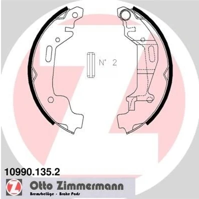 Imagen de ZIMMERMANN 10990.135.2 Zapatas de Freno 180 26 con palanca, Foto correspondiente A la entrega OPEL: Agila