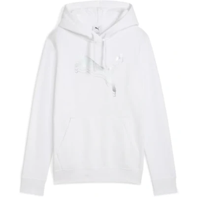 Imagen de PUMA ESS Metallic Hoodie FL, Sudaderas con Capucha Unisex Adulto, White Silver,