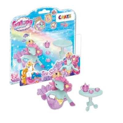 Imagen de Galupy Mermaid Tea Set de Juego Unicornios para Niñas Juguetes niños 3 años, coleccionables con Accesorios, Incluye una Figura