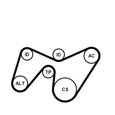 Imagen de CONTITECH 6PK1642K2 Juego de correas trapeciales poli V FORD: MONDEO 3, 3 Stufenheck, Kombi