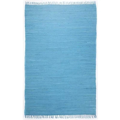Imagen de Theko Happy Cotton Alfombra, Algodón, Turquesa, Aprox. 70/140 cm, 70 cm x 140
