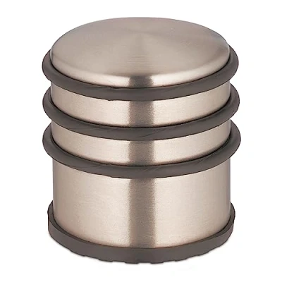 Imagen de Relaxdays Edelstahl Türstopper in Bronze Tope Puertas Acero Inoxidable, Freno Portazos, 7,5 x 7 cm, Anillo Goma, Alto y Pesado, Antideslizante, Bronce, Caucho, 7.5 cm