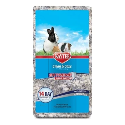 Imagen de Kaytee Clean &amp; Cozy para Animales Pequeños, Ratones, Jerbos, Roedores, Hámsteres, Camas Conejos, Control de Olores Fuertes, Lecho Papel Súper Absorbente, 99,9% Libre Polvo, 24.6 litros