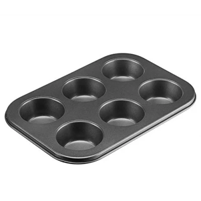 Imagen de Westmark Molde Para magdalenas, 6 Muffins, Recubrimiento antiadherente, Acero laminado en frío, Back Meister, Antracita, 32882270