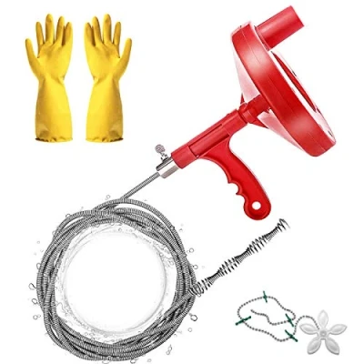 Imagen de Sturalavandini a Spirale 7,7m Sturatubi molla Sturalavandino manuale ideale per cucina/Lavandino del bagno/Scarico vasca/Toilette