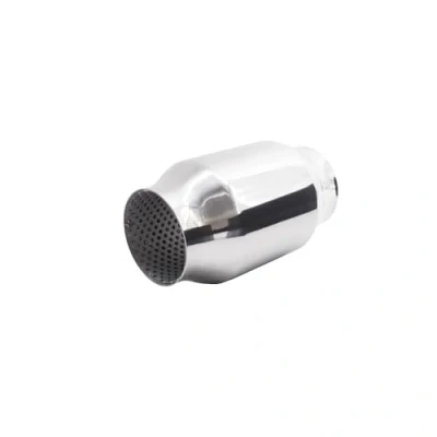 Imagen de Simoni Racing ESR4 silenciador deportivo universal, salida redonda recta, recto para coche, acero inoxidable, longitud 160 mm