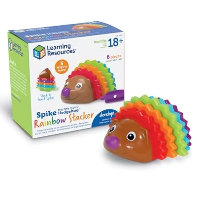 Imagen de Learning Resources Piezas para APILAR DE LOS Colores del ARCOÍRIS Spike, EL Erizo Practicar LA MOTRICIDAD Fina (LER9105)