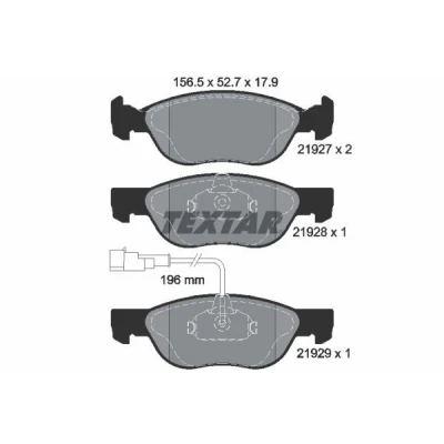 Imagen de TEXTAR 2192701 Juego de pastillas freno con contacto aviso desgaste incorporado FIAT: BRAVO 1, Punto II Hatchback, Brava Hatchback