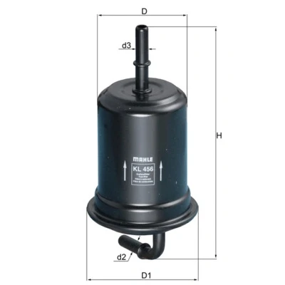 Imagen de MAHLE ORIGINAL KL 456 Filtro Combustible de tubería 8 7,9 TOYOTA: Land Cruiser Prado 120, HILUX 3 Pick up
