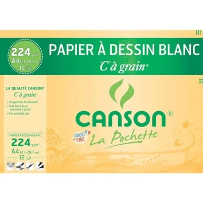 Imagen de CANSON Zeichenpapier &quot;C&quot; à Grain, DIN A4, 224 g/qm