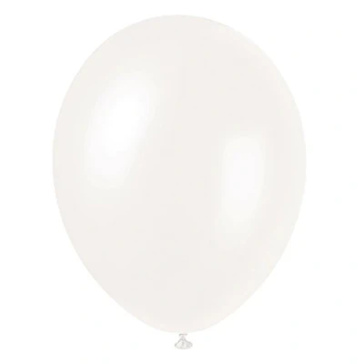 Imagen de Unique Globos Perlados de Látex para Fiestas, Unidades, Color iridescent white, set 50 (56871)