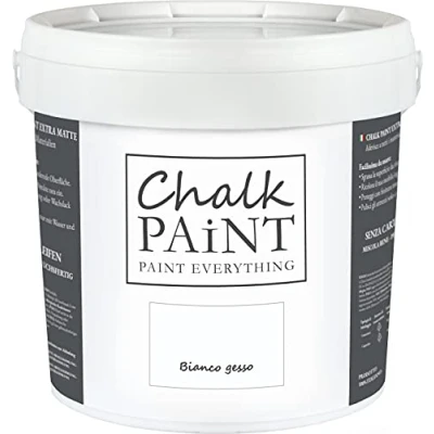 Imagen de Chalk Paint Everything® Pintura tiza Bianco Gesso vuelva a dar color fácilmente todo tipo de material sin lijar (5 Litros)