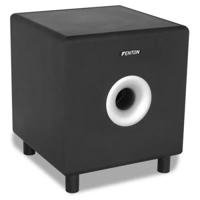 Imagen de FENTON SHFS10B Potente subwoofer autoamplificado, complemento Barra de Sonido Home Cinema TV o HiFi, Sound Bar, woofer 10&quot;/25cm, 200W continuos, Sistema Bass Reflex, Color Negro