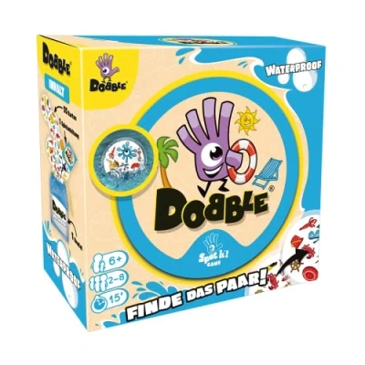 Imagen de Zygomatic, Dobble Waterproof, Eco Sleeves, Juego Familiar, de Cartas, 2 8 Jugadores, a Partir 6 años, 15 Minutos, alemán