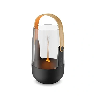 Imagen de Stadler Form Sophie Difusor de Aroma y Farol para Interior Exterior, emite aceites Esenciales a Elegir, Iluminado con Efecto Llama, Funciona batería hasta 11 Horas, Color Negro Mango
