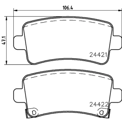 Imagen de HELLA 8DB 355 012 991 Juego de pastillas freno con avisador acústico desgaste accesorios OPEL: Insignia A Berlina, Sports Tourer