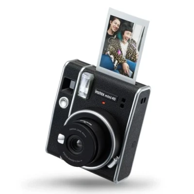 Imagen de Cámara instantánea Fujifilm Fuji Mini 40, Modo Selfie, ISO 800, Retro, Negro