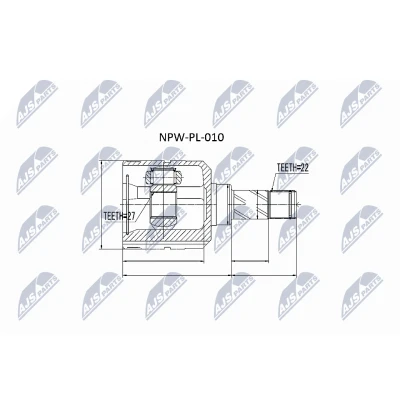 Imagen de NTY NPW PL 010 Junta Homocinética ambos lados