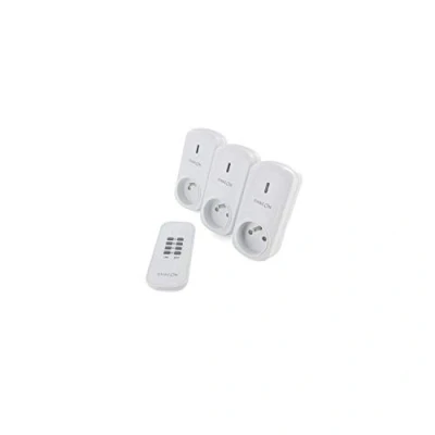 Imagen de Chacon Juego de 3 enchufes on/off con mando a distancia (2000w) 54663