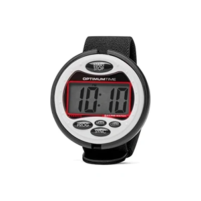 Imagen de Optimum Time Reloj de Vela y Ligera Series 3 en Blanco Temporizador Carrera Resistente al Agua para