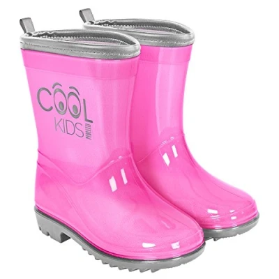 Imagen de PERLETTI Botas de Agua para Niño y Niña Fuchsia Reflectantes Botines Impermeables Infantiles Suela Antideslizante Colores Alta Visibilidad Cool Kids (24/25, Fucsia)