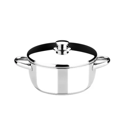Imagen de MONIX Optima Cacerola 24 cm con tapa de acero inoxidable 18/10