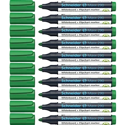 Imagen de Schneider Maxx 290 Rotulador para pizarra (1 3 mm, paquete de 10 unidades), verde