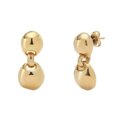 Imagen de UNOde50 Pendientes Bañados En Oro 18K Con Bola 2 Bolas