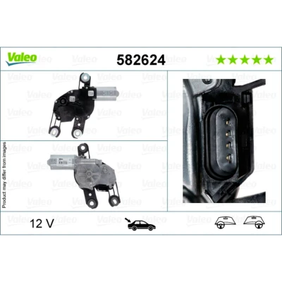 Imagen de VALEO 582624 Motor del Limpiaparabrisas 12 posterior para dirección izquierda/derecha