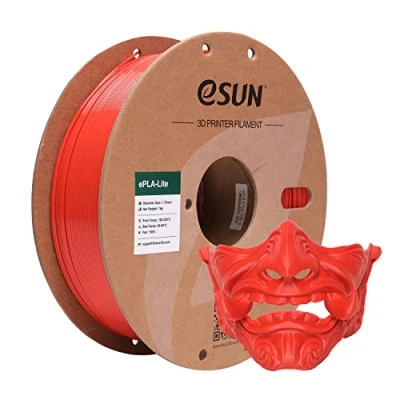 Imagen de eSUN Filamento PLA 1.75mm, Modificado Impresora 3D PLA, Precisión Dimensional +/ 0.03mm, 1KG Carrete (2.2 LBS) para de Impresión 3D, Rojo