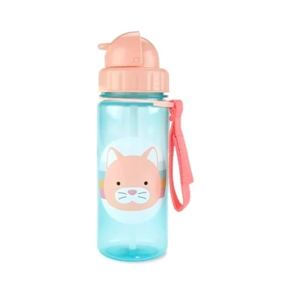 Imagen de Skip Hop Zoo Botella con pajita, diseño de gato