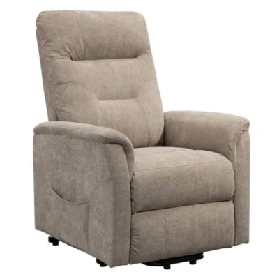 Imagen de SHIITO Sillón Relax Manual Máximo y Comodidad Modelo Argos Beige 110 x 92 78 cm