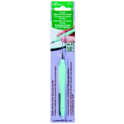 Imagen de Clover Gancho De Crochet, Metal, Verde/Azul, 0.9 mm