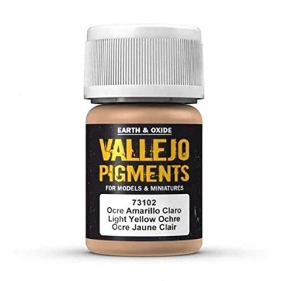 Imagen de Vallejo 30 ml pigmentos, color Light Yellow Ocre