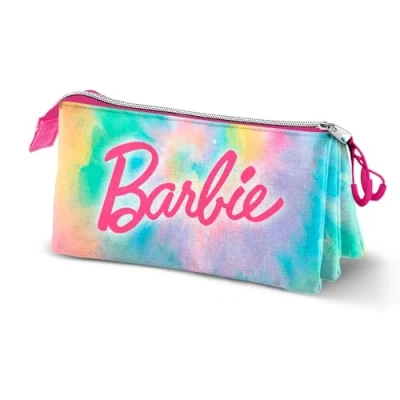Imagen de Barbie Tie Dye Estuche Portatodo Triple, Multicolor, 23 x 11 cm