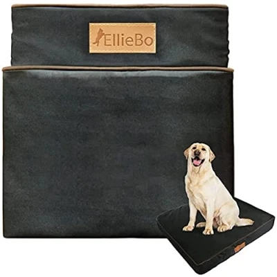 Imagen de Ellie Bo Funda de Cama Mediana para Perro 30 Pulgadas, Color Negro Impermeable