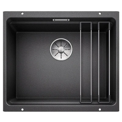 Imagen de BLANCO ETAGON 500 U 522227 Fregadero para la cocina de granito SILGRANIT, armarios bajos 60 cm ancho, montaje inferior, gris